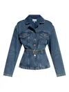 Ganni Belted Button-up Denim Jacket