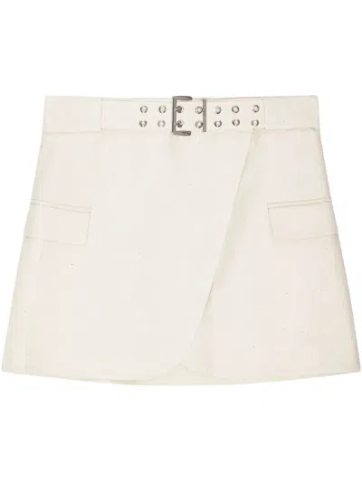 GANNI BELTED MINI SKIRT