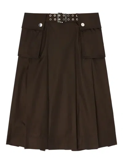 Ganni Midirock Mit Gürtel In Brown