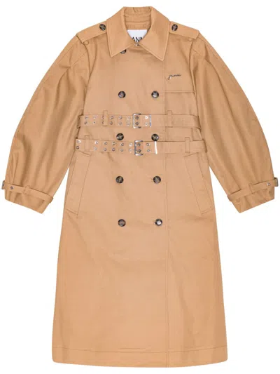 GANNI BELTED TRENCH COAT