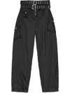 Ganni Duchess Nylon Pocket Pant In Black In Schwarz