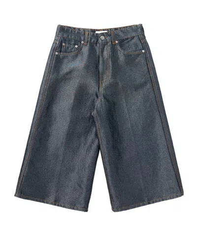 Ganni Belt-loops Shorts In Gray