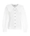 Ganni + Net Sustain Ruffled Organic Cotton-poplin Blouse In White