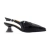 Ganni Big Bow Kitten Pumps In Black