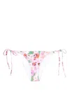 Ganni Recycled Printed String Bikini In Sugar Plum