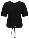 Ganni Black Bare Back Sweater In Black