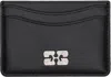 Ganni Black Bou Card Holder In Black