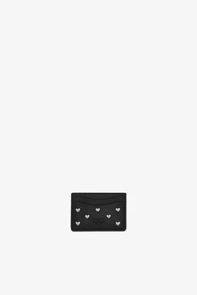 Ganni Black Bou Card Holder In