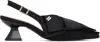 Ganni Black Bow Kitten Heels In 099 Black