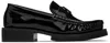 Ganni Butterfly Logo Loafers In 099 Black