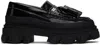 GANNI BLACK CLEATED LOAFERS