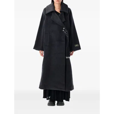 GANNI GANNI BLACK COATS - OVERSIZED COATS WOMEN