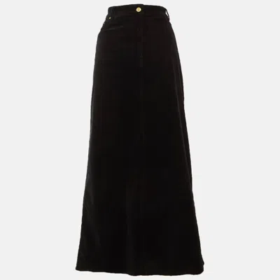 Ganni Black Corduroy Maxi Skirt