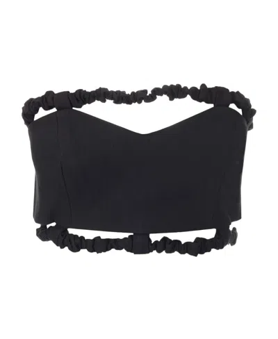 Ganni Black Corset Vest