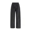 Ganni Isoli Embroidered Sweatpants In Black