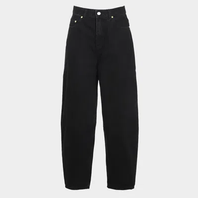 GANNI GANNI BLACK COTTON DENIM JEANS