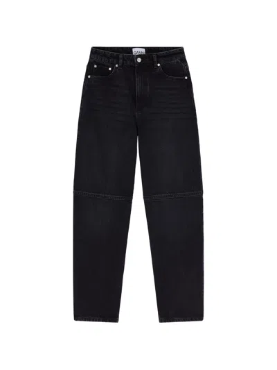 Ganni Black Cotton Denim Jeans