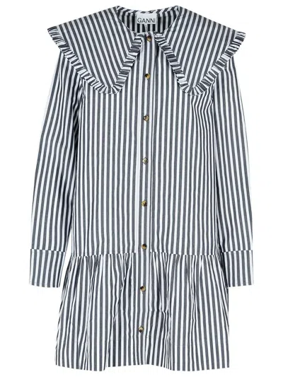 GANNI GANNI BLACK COTTON DRESS