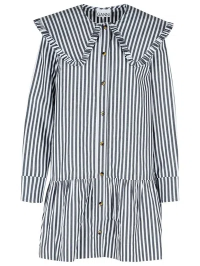 GANNI GANNI BLACK COTTON DRESS