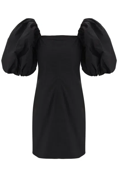 GANNI BLACK COTTON DRESS