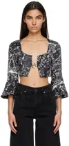 Ganni Black Crinkled Blouse In 099 Black