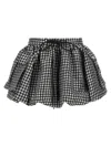 Ganni Vichy Pattern Balloon Miniskirt In Multi