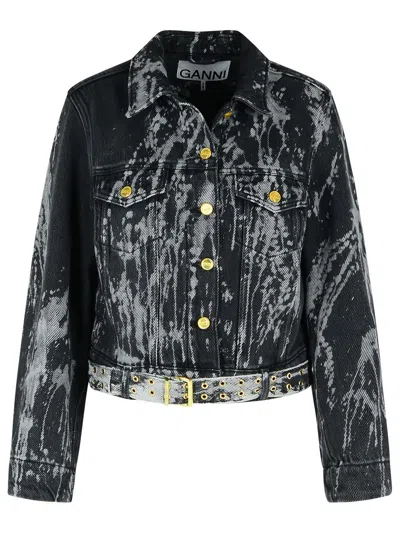 GANNI GANNI BLACK DENIM JACKET WOMEN