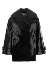Ganni Black Double Breasted Midi Jacket