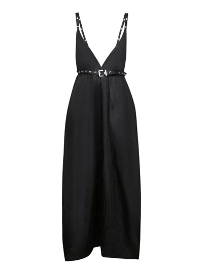 GANNI GANNI BLACK DRESS WITH ADJUSTABLE STRAPS