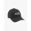 Ganni Organic Cotton Twill Baseball Cap In Black