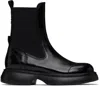 Ganni Womens Patent Faux Leather Black Pull On Chelsea Boots Uk7 In 004 Black/black