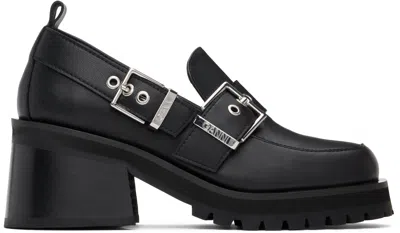 GANNI BLACK FEMININE BUCKLE PLATFORM LOAFERS
