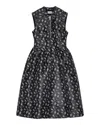 Ganni Womens Floral Jacquard Sleeveless Woven Midi Dress Black