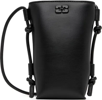 Ganni Black  Bou Crossbody Bag In 099 Black