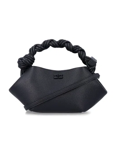 Ganni Black Grained Mini Bou Bag