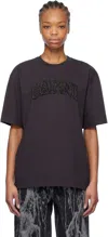 Ganni Oversize Cotton T-shirt Short Sleeves In Gray