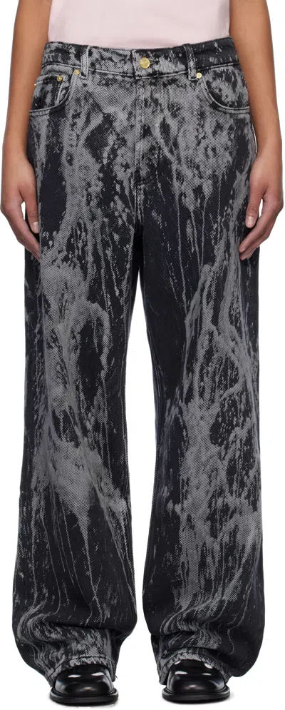 Ganni Tie-dye Jeans In Multicolour