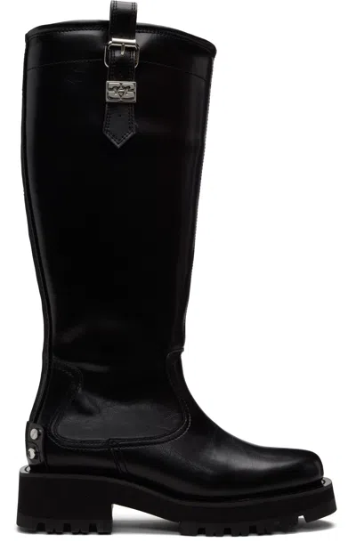 Ganni Black High Tall Boots