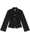 Ganni Technical Twill Blazer For In Black