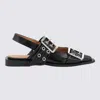 Ganni Buckle Ballerinas In Multi