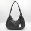 Ganni Black Leather Hobo Medium Shoulder Bag