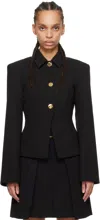 Ganni Technical Twill Blazer For In 099 Black