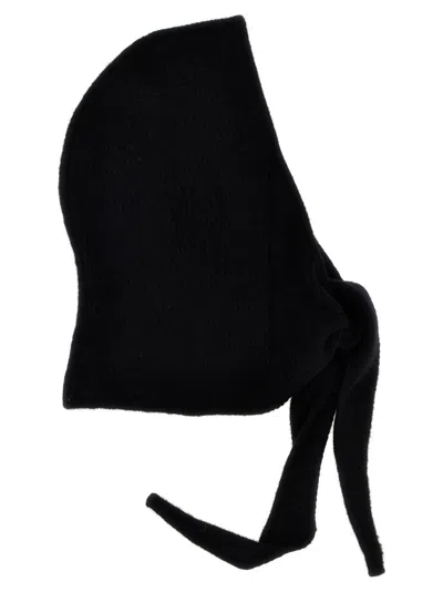 Ganni Black Logo Hood Hat