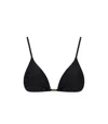 Ganni Black Lurex Bikini Top In Black