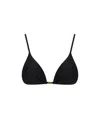 Ganni Black Lurex Bikini Top In Black