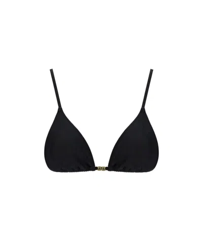 GANNI GANNI  BLACK LUREX BIKINI TOP