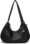 Ganni Medium Hobo Bou Bag In 099 Black