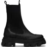 Ganni Black Mid Chelsea Boots In Black