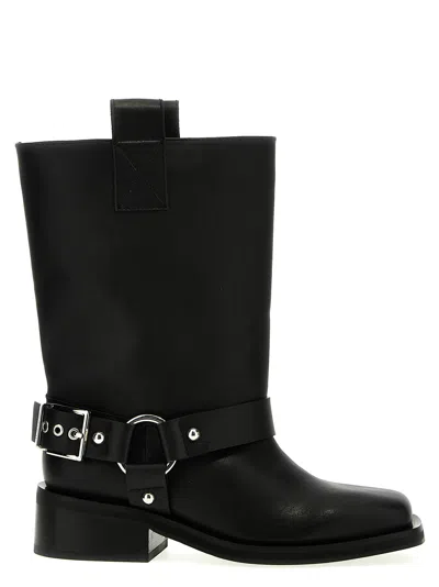 Ganni 'black Mid Shaft Biker' Boots