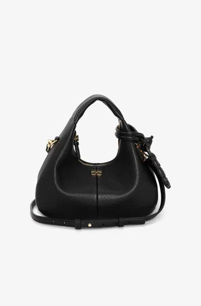 Ganni Black Mini Hobo Bag